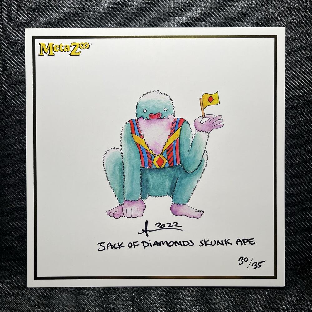 Metazoo Kickstarter Print Skunk Ape Artist Signed Numbered Autograph WPT 30/35